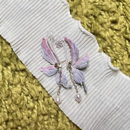 Flutter Earrings (Lavender and Pink)