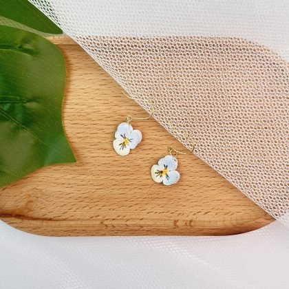Pansy Earrings (Blue)