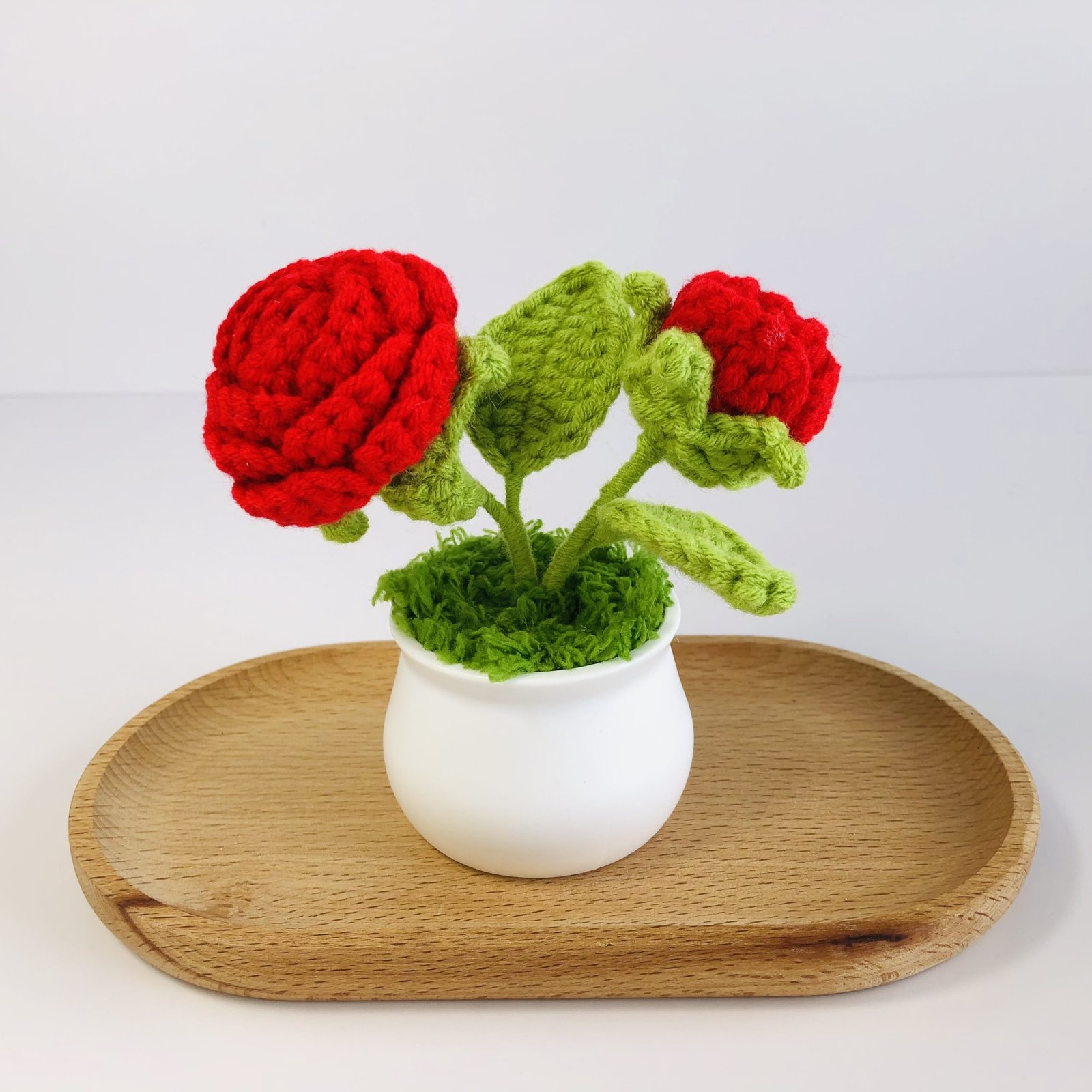 Red Rose Plant Pot