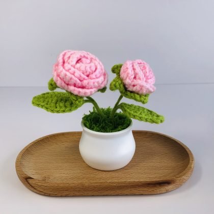 Pink Rose Plant Pot
