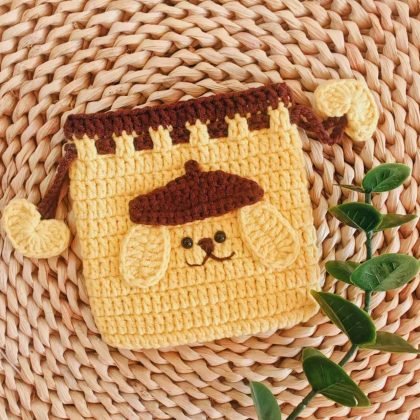 Anime Dog Drawstring Bag